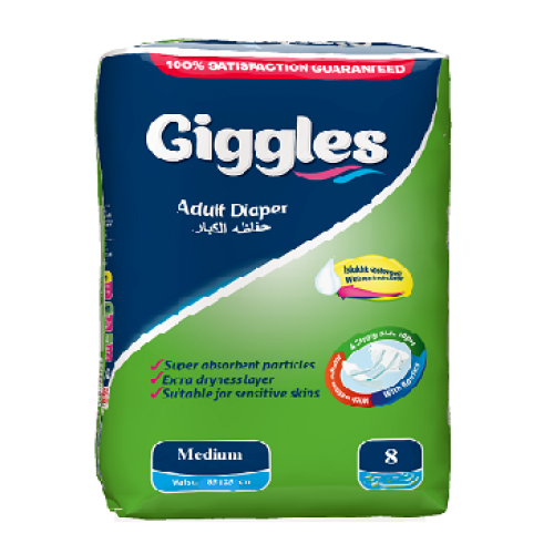 Giggles Adult Belt Diaper Medium 8 Pcs L-59