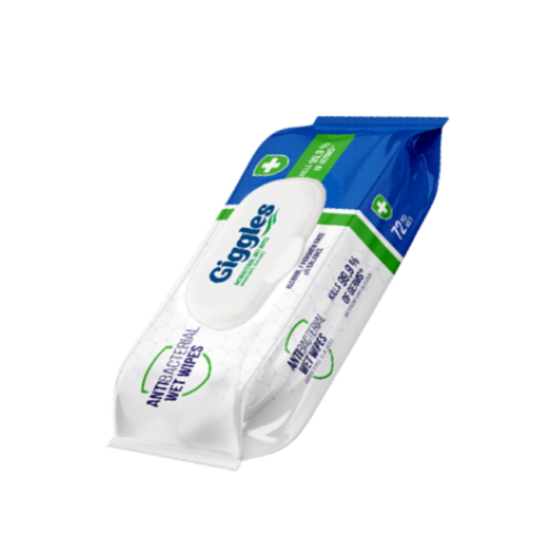 Giggles Wet Wipes Antibacterial 72 pcs L-33